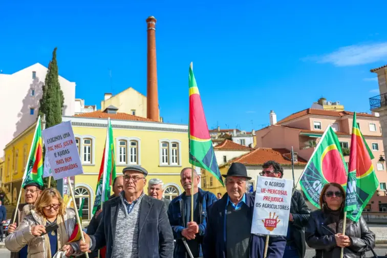 Agricultores em protesto